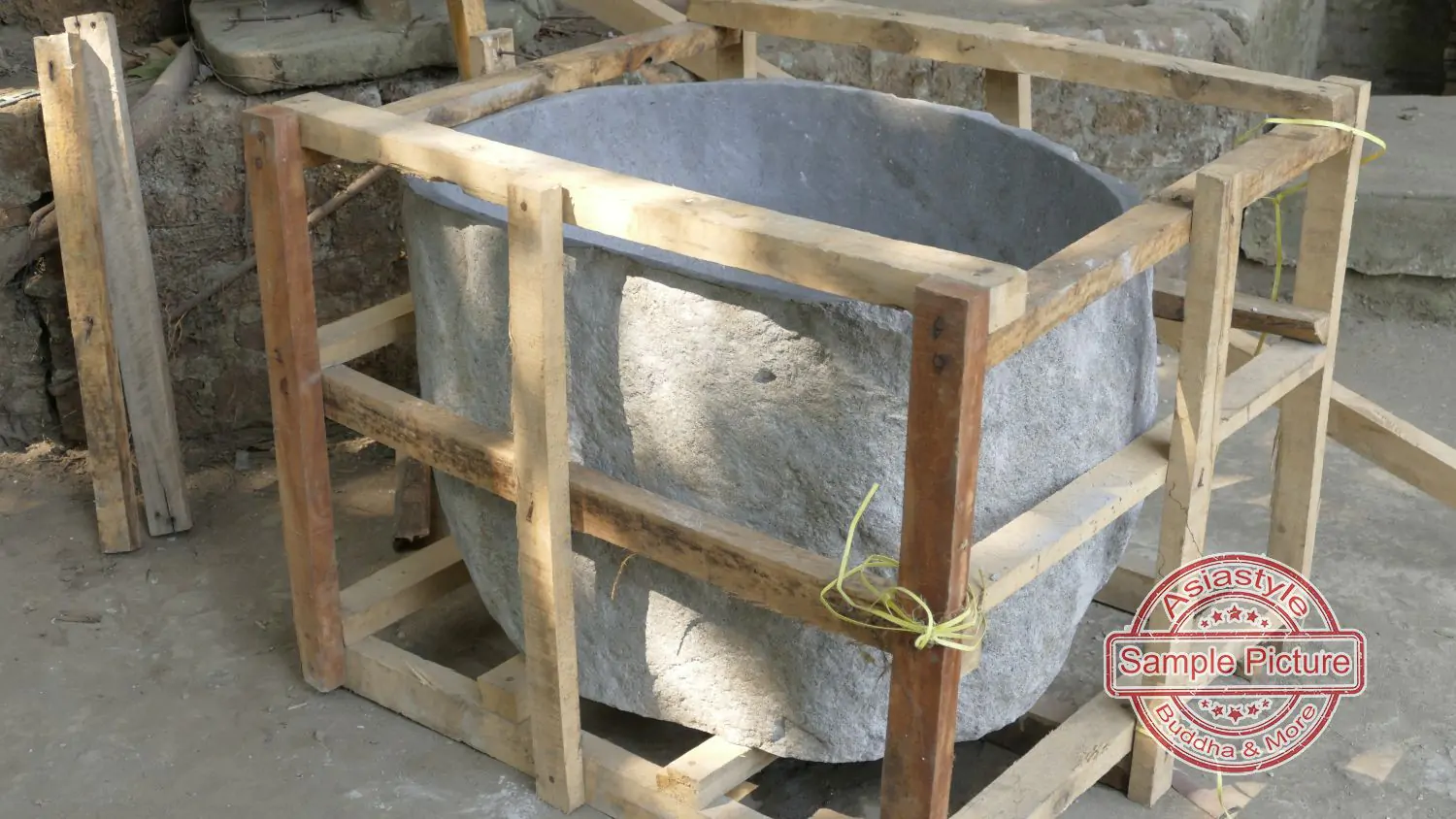  Product image 2 of the product “Basin from Riverstone, Natural surface, polished inside. Dia approx 81-85. Height 51-55 ”